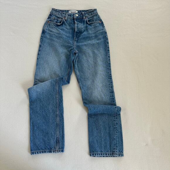 Reformation Cynthia High Rise Straight Jeans Medium Wash Size 24Wx27L - Picture 5 of 14